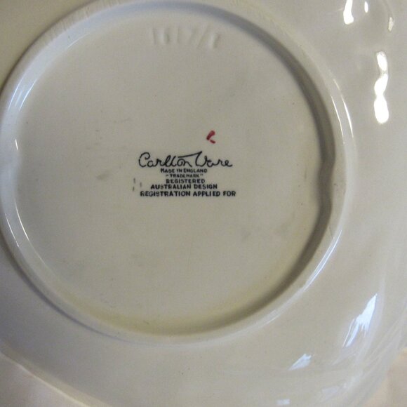 Vintage Carlton Ware Apple Blossom Salad Ware Serving Dish 1960s Leaf Shape J483 - Picture 7 of 8